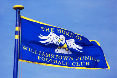 Williamstown Juniors Football Club Screen Printed Outdoor Woven Flag By Adwareflags.com