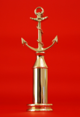 Flagpole Finial -Navy RAN Marine Anchor Chrome 