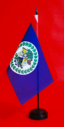 Belize Table Flag 150mm x 230mm Adwareflags.com