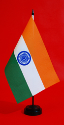 India Table Flag 150mm x 230mm Adwareflags.com