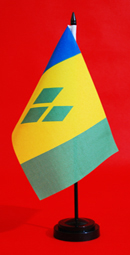 St Vincent & the Grenadines Table Flag 150mm x 230mm Adwareflags.com