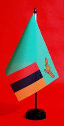 Zambia Table Flag 150mm x 230mm Adwareflags.com